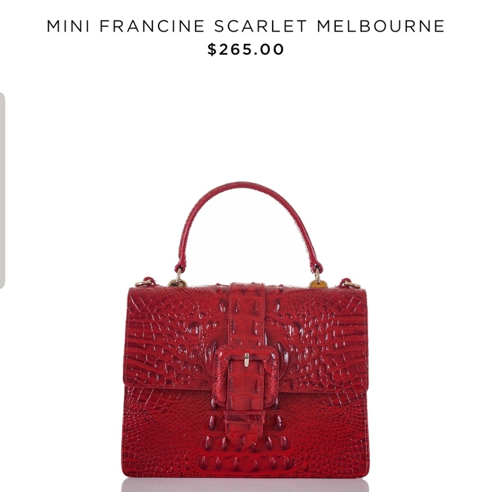 NWT BRAHMIN MINI FRANCINE SCARLET MELBOURNE